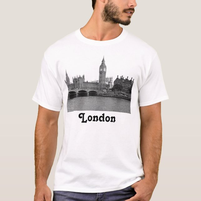 London England Storbritannien Silhuett Etsad Tröja (Framsida)