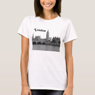 London England Storbritannien Siluett Etsad T-shirt
