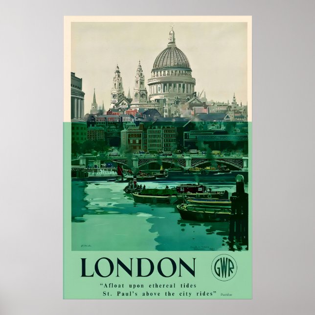 London England Storbritannien St Pauls Cathedral V Poster (Framsidan)