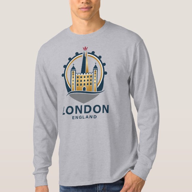 London England Storbritannien T Shirt (Framsida)