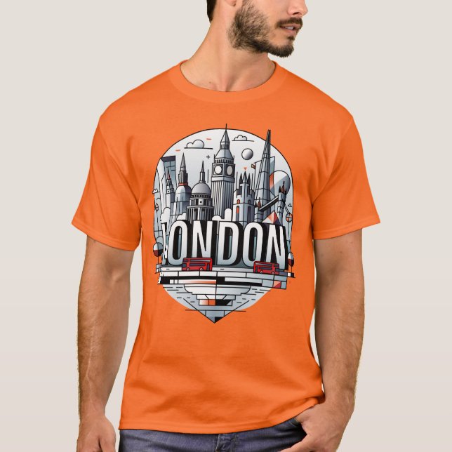 London England Storbritannien T Shirt (Framsida)