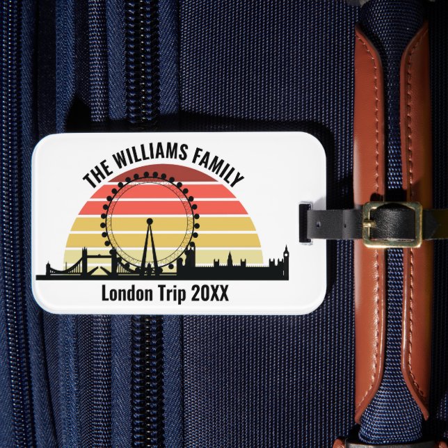 London England Sunset Anpassningsbar Family Resa Bagagebricka (Framsida Insitu 4)