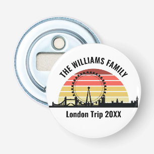 London England Sunset Anpassningsbar Family Resa Flasköppnare