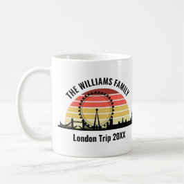 London England Sunset Anpassningsbar Family Resa Kaffemugg