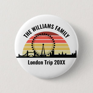London England Sunset Anpassningsbar Family Resa Knapp