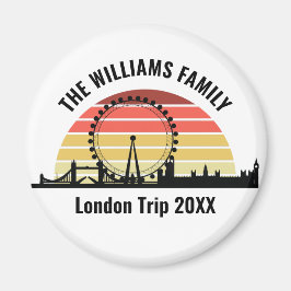 London England Sunset Anpassningsbar Family Resa Magnet