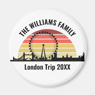 London England Sunset Anpassningsbar Family Resa Magnet
