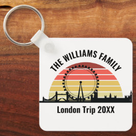 London England Sunset Anpassningsbar Family Resa Nyckelring