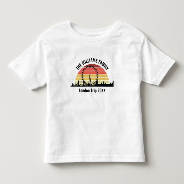 London England Sunset Anpassningsbar Family Resa T Shirt (Framsida)