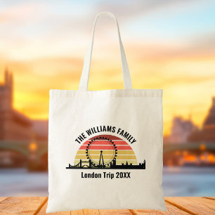 London England Sunset Anpassningsbar Family Resa Tygkasse