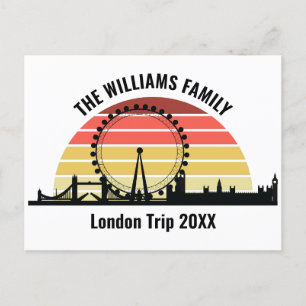 London England Sunset Anpassningsbar Family Resa Vykort