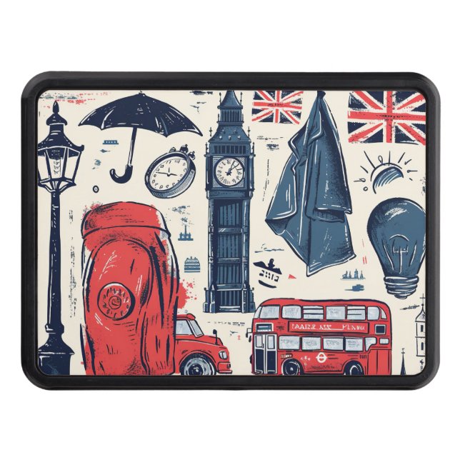 London England themed Dragkroksskydd (Framsidan)