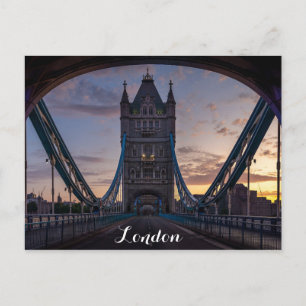 London England Torn Bridge Sunset Vykort