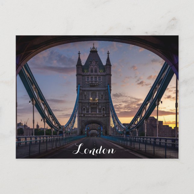 London England Torn Bridge Sunset Vykort (Framsida)