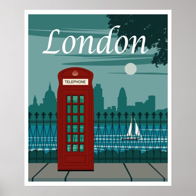 London, England Travel Poster (Framsidan)