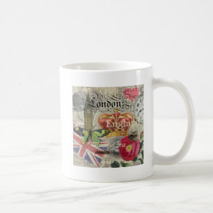 London England Travel Vintage Europe Art Kaffemugg