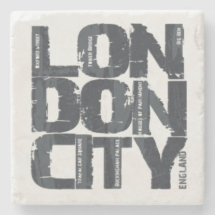 London England typografi Stenunderlägg