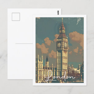 London England UK Berömd Vintage resor Ställe Vykort