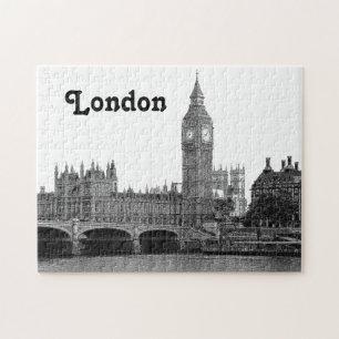 London England UK Skyline Etched Pussel