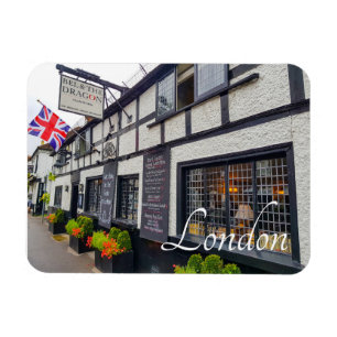 London England Underbar Britain Pub Architecture Magnet