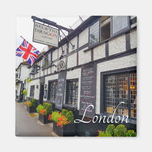 London England Underbar Britain Pub Architecture Magnet