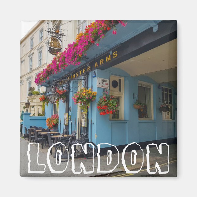 London England Underbar Britain Street Architectur Magnet (Framsidan)