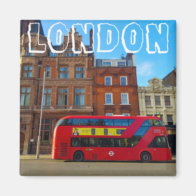 London England Underbar Britain Street Architectur Magnet (Framsidan)