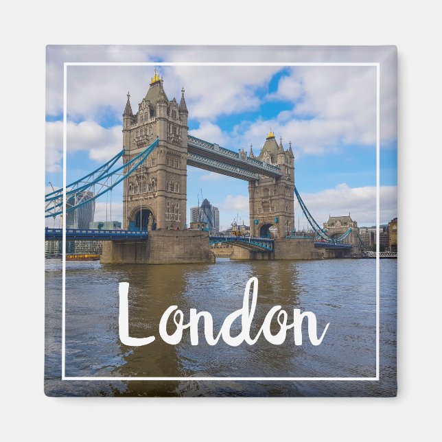 London England Underbar Britain Torn Bridge Magnet (Framsidan)