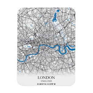 London England United City Karta Travel Magnet