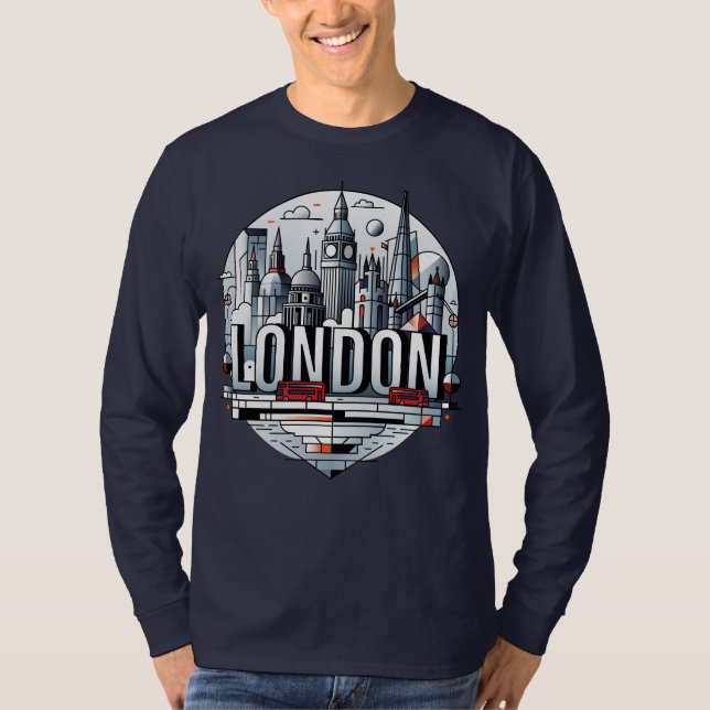 London England United Kingdom T Shirt (Framsida)