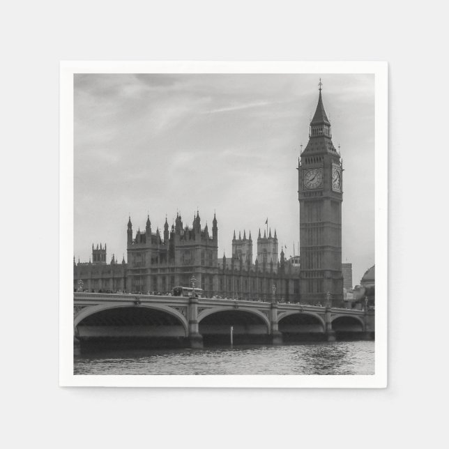London England United Parliament UK Napkin Pappersservett (Framsidan)