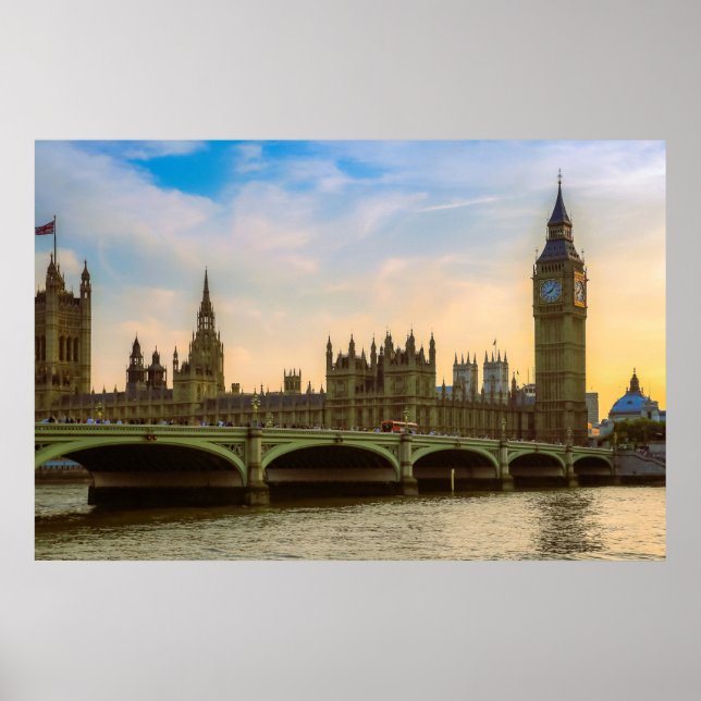 London England United Parliament UK Poster (Framsidan)