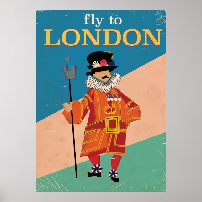 London, England vintage reseplakat Poster (Framsidan)