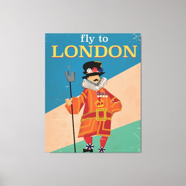 London,England vintage resor poster Canvastryck (Framsida)