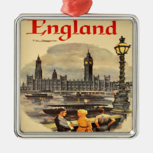 London England Vintage Stil Big Ben Julgransprydnad Metall