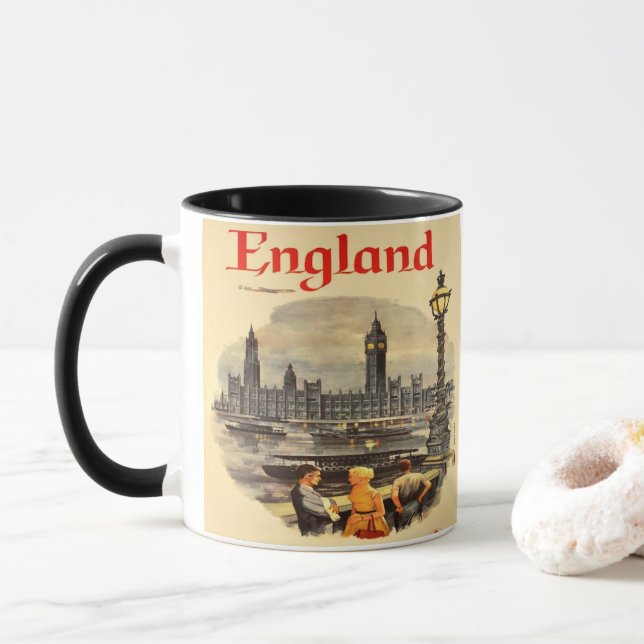 London England Vintage Stil Big Ben Mugg (Med munk)