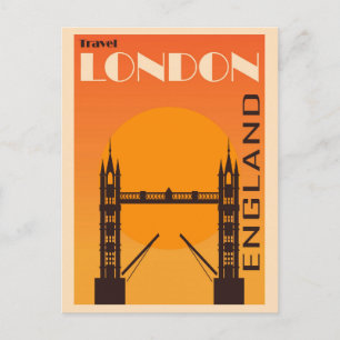 London England Vintage Torn Bridge Travel Travel Vykort