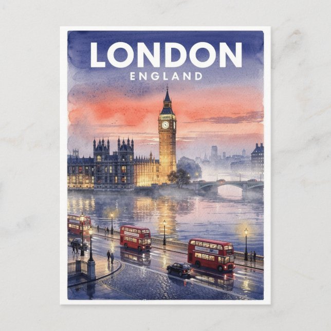 London England Vintage Vykort (Framsida)
