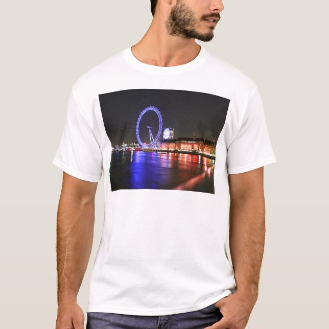 London Eye på natten T Shirt (Framsida)