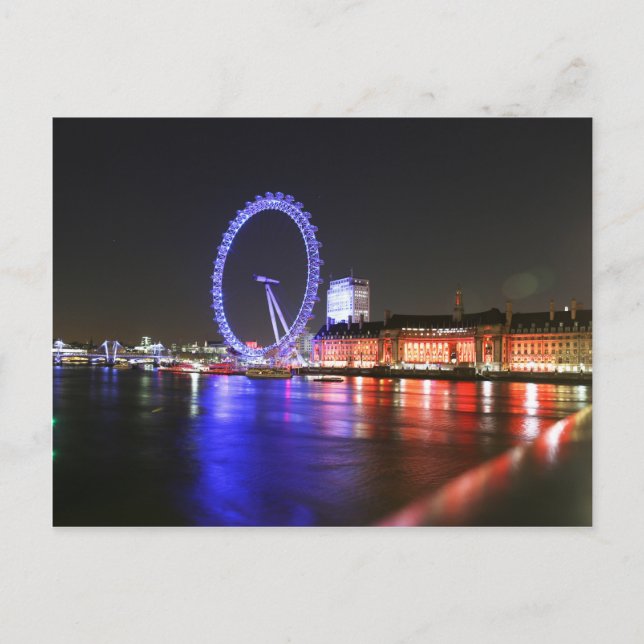 London Eye på natten Vykort (Framsida)