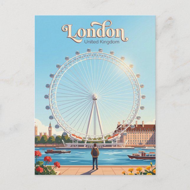 London Eye Storbritannien Vykort (Framsida)
