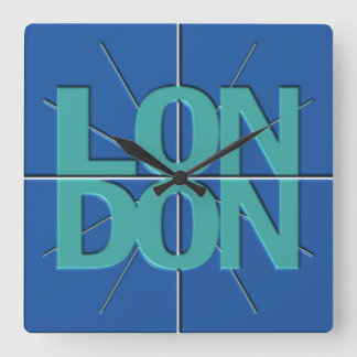 London Finance Timezone Wall Clock Fyrkantig Klocka