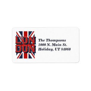 London-Flagga/e-postetiketter Adressetikett