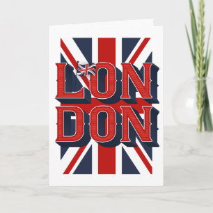 London-Flagga/mappat gratulationskort Helgkort