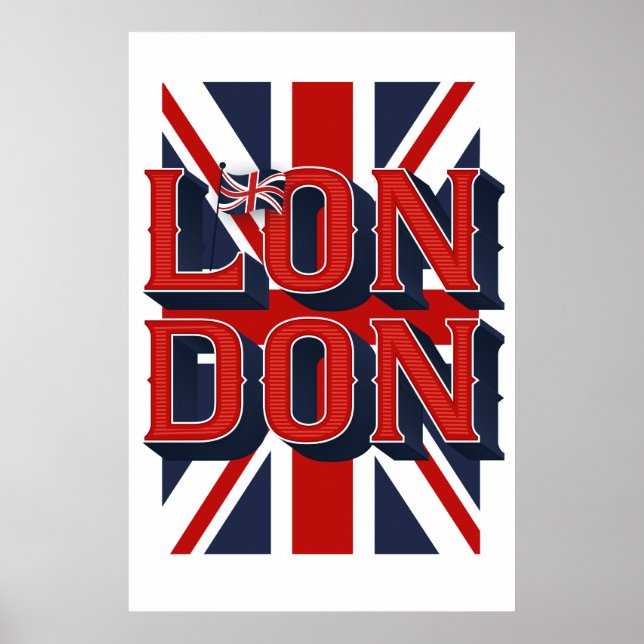 London Flagga Poster (24x36) (Framsidan)