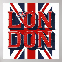 London Flagga Square Poster (24x24)