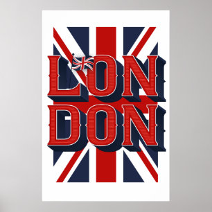 London flaggaaffisch (24x36) poster