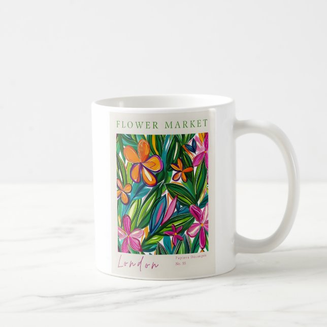 London Flower Market poster Kaffemugg (Höger)