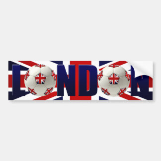 London Football Flagga Bumper Sticker Bildekal