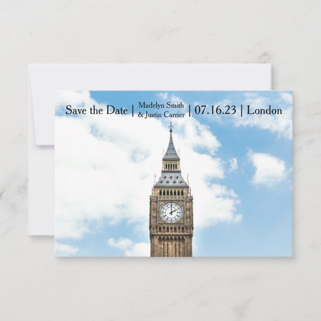London Foto - 3x5 Spara datumet (Framsida)